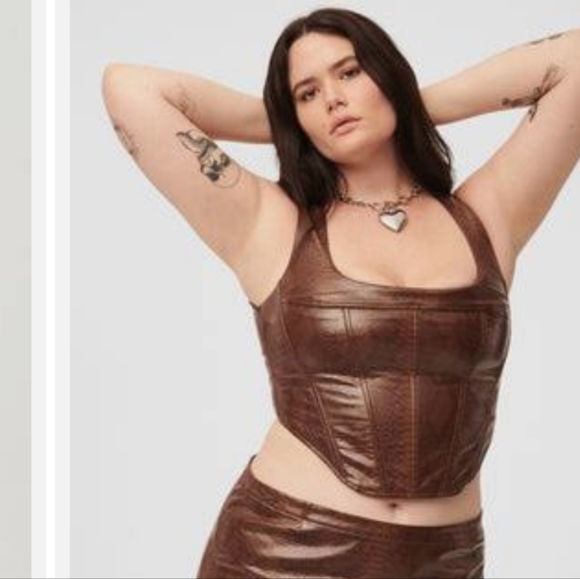 Miaou Tops - Miaou Cambell Corset Chocolate Brown New With Tags Size 2XL